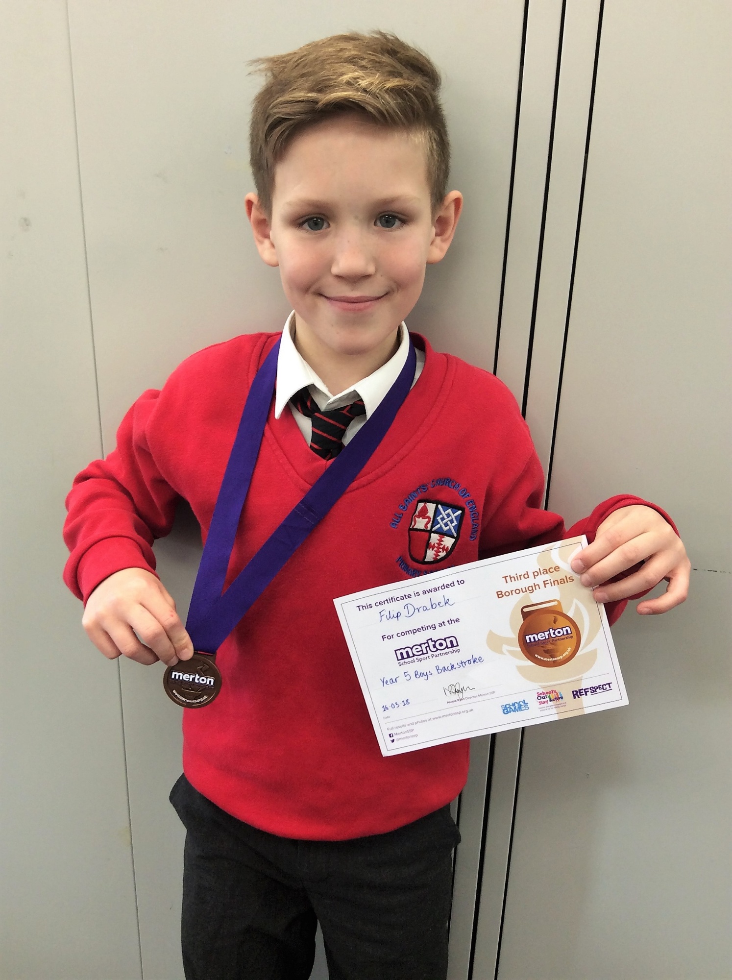 All Saints' Church of England Primary School - Filip wins 3rd place in ...